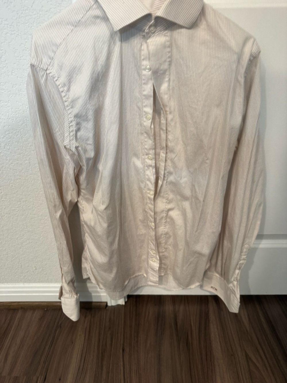 Tom James Slim TEXAS A&M Striped Button-Down Shirt